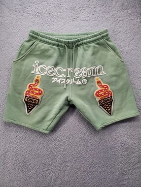 Ice Cream Lemon Shorts Mens Medium Hedge Green
